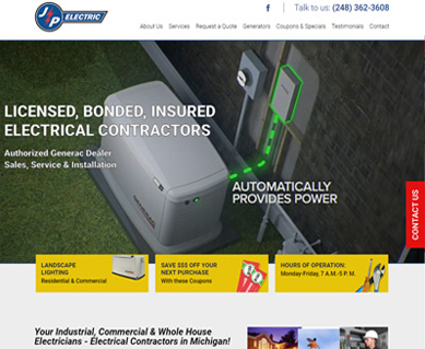 Electrician Website Design Portfolio Indiana